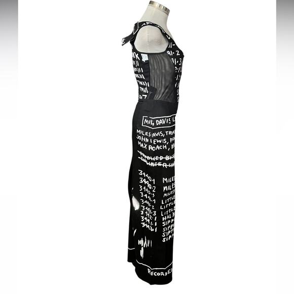 H&M Basquiat x Ev Bravado & Téla D'Amore LONG DENIM CORSET-STYLE DRESS Small NWT - Picture 9 of 16